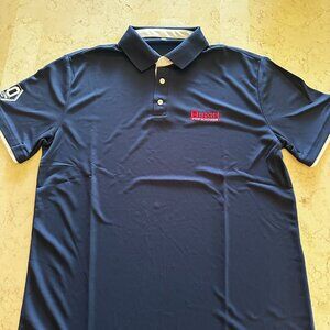 Antari Fog Machine Navy Short Sleeve Polo Shirt Size XL 40th Anniversary NEW